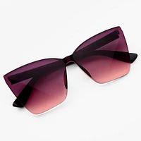 Pink Fade Black Slim Cat Eye Sunglasses