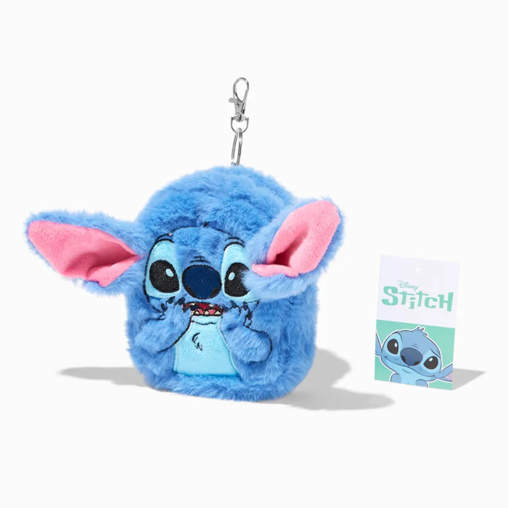 Claire's Disney Stitch Furry Mini Backpack Keychain