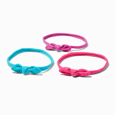 Claire's Club Jewel Tone Bow Headwraps - 3 Pack