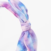 Blue Tie Dye Knotted Bow Headband