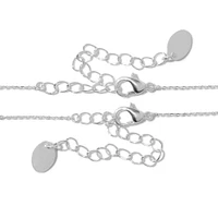 Silver-tone Cup Chain & Dangling Bow Choker Necklaces - 2 Pack