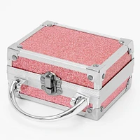 Claire's Club Tiny Travel Pink Glitter Lock Box Makeup Set