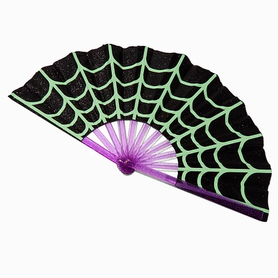 Neon Green Spiderweb Oversized Personal Fan