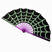 Neon Green Spiderweb Oversized Personal Fan