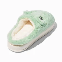 Claire's Club Green Frog Plush Slippers