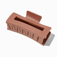 Matte Brown Rectangular Hair Claw