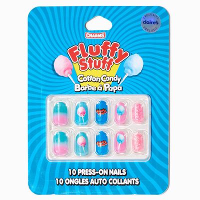 Charms® Fluffy Stuff® Claire's Exclusive Almond Vegan Press On Faux Nail Set - 10 Pack