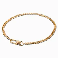 Gold-tone Mega Clasp Chain Necklace