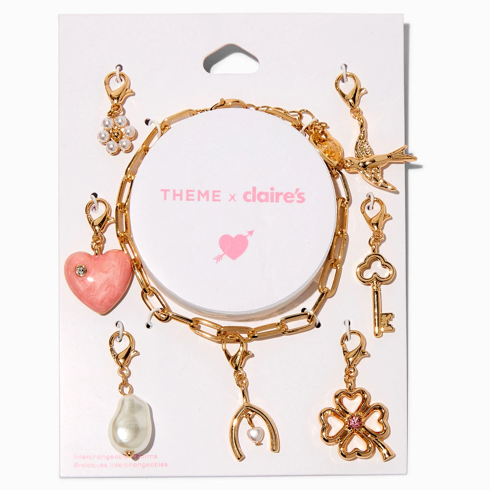 T H E M E x Claire's Gold-tone Lucky Charm Bracelet