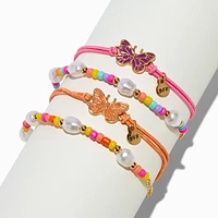 Best Friends Beaded Butterfly Bracelet Stack - 2 Pack