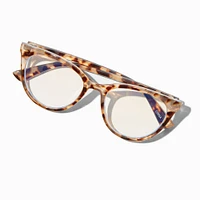 Solar Blue Light Reducing Brown Tortoiseshell Oval Clear Lens Frames