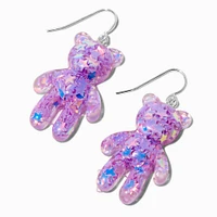 Glitter Teddy Bear Drop Earrings