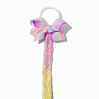 Claire's Club Rainbow Pastel Braid Faux Hair Clip