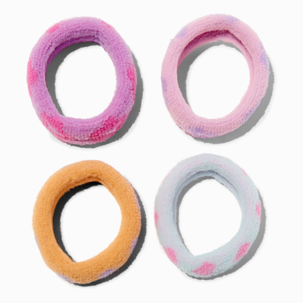 Pastel Print Rolled Hair Ties - 4 Pack