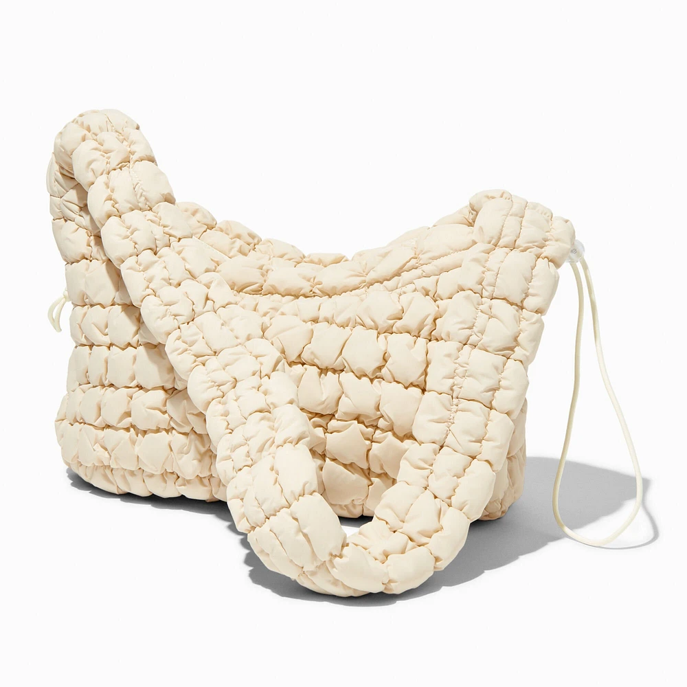 Ivory Puffy Sling Shoulder Bag