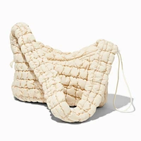 Ivory Puffy Sling Shoulder Bag