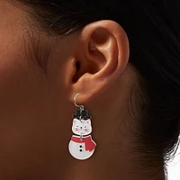 Cat Snowman Drop Earrings