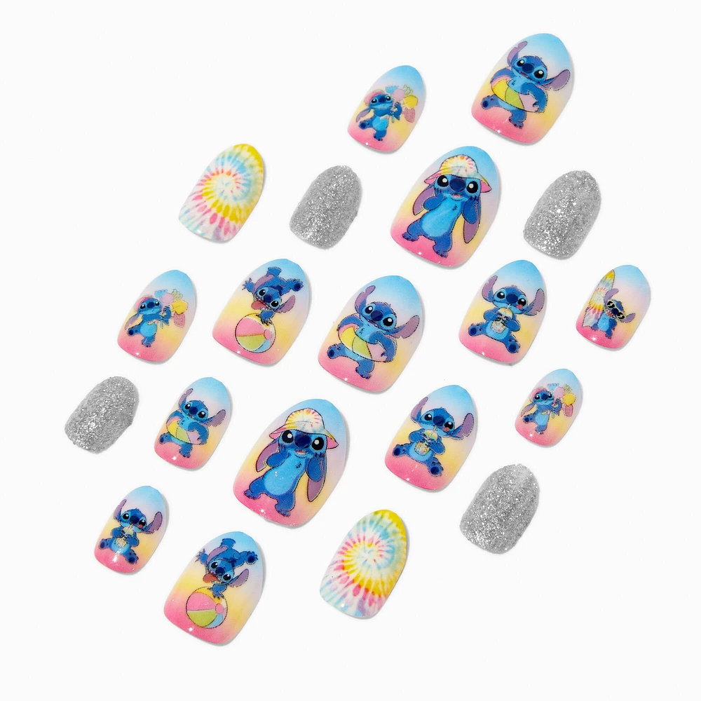 Disney Stitch Claire's Exclusive Summer Press On Faux Nail Set - 20 Pack