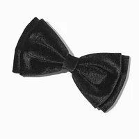 Black Velvet Hair Bow Clip