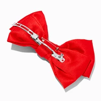 Red Large 80s Hair Bow Clip