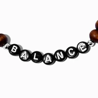 Brown ''Balance'' Beaded Stretch Bracelet