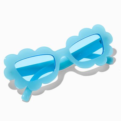 Baby Blue Scalloped Frame Sunglasses