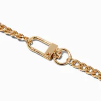 Gold-tone Mega Clasp Chain Necklace