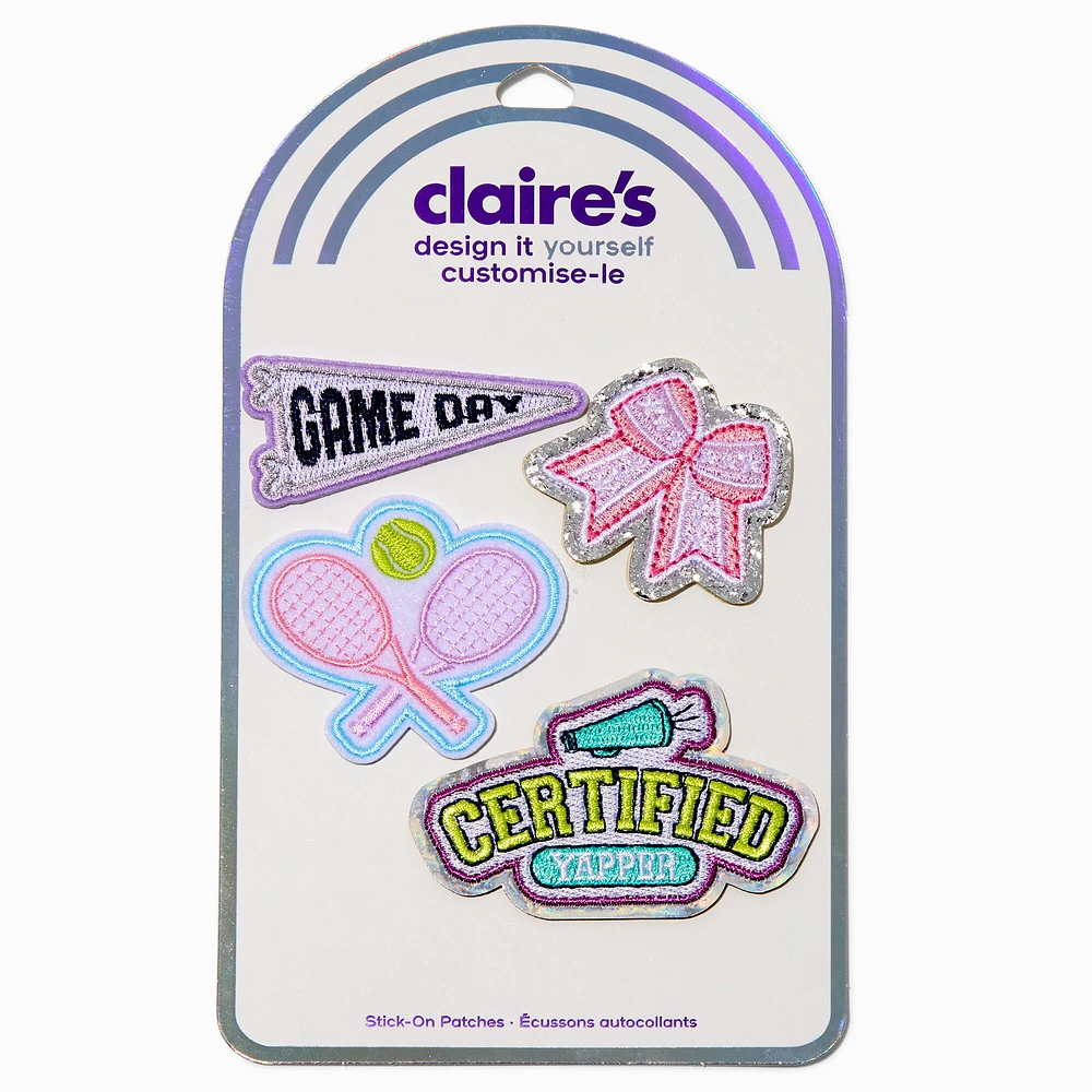 DIY Sporty Stick-On Patches - 4 Pack