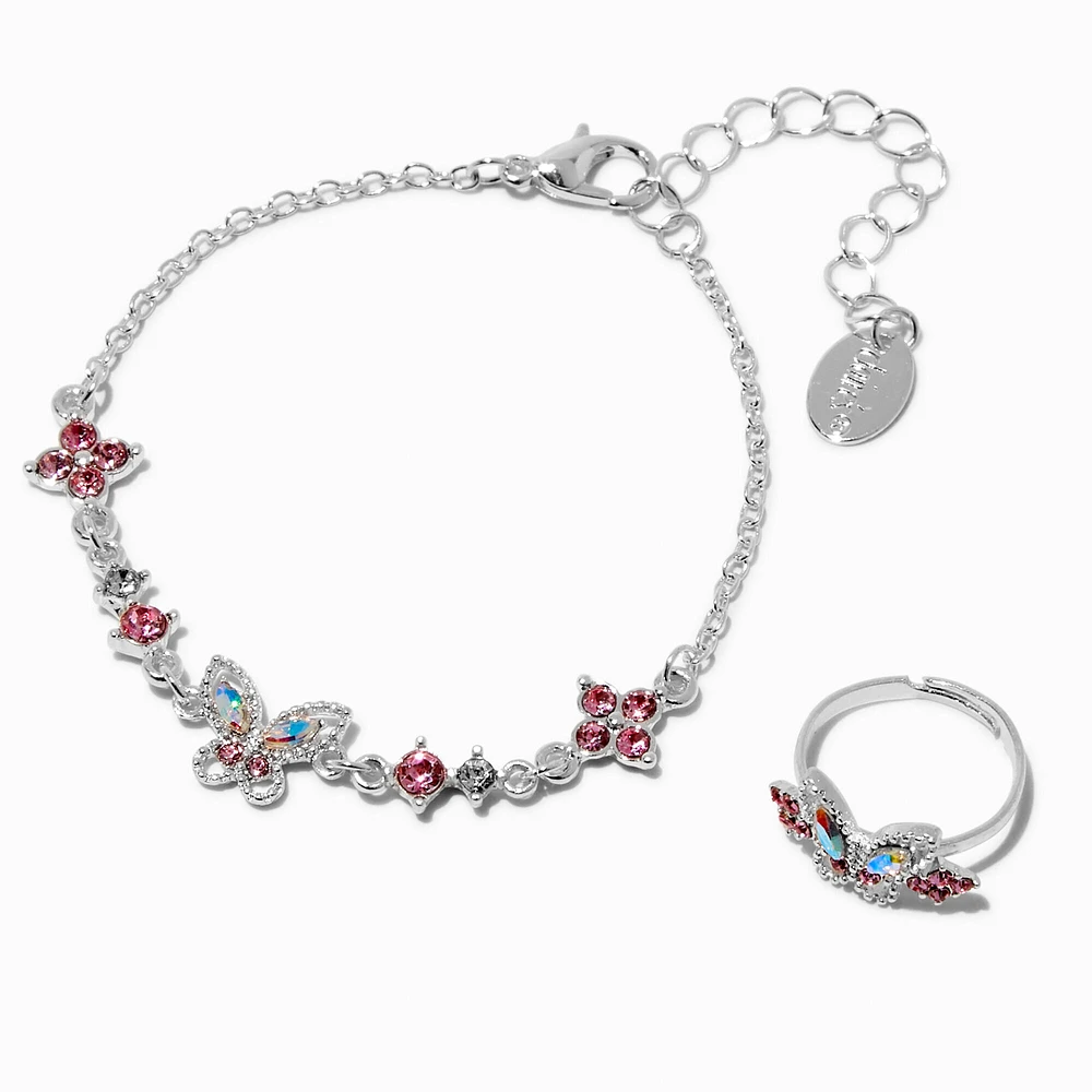 Claire's Club Special Occasion Butterfly Silver-tone Jewelry Set - 3 Pack