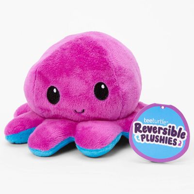 TeeTurtle™ Reversible Plushies Blue & Purple Octopus