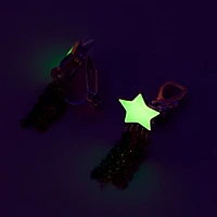 Glow in the Dark Shooting Star Clip-On Stud Earrings