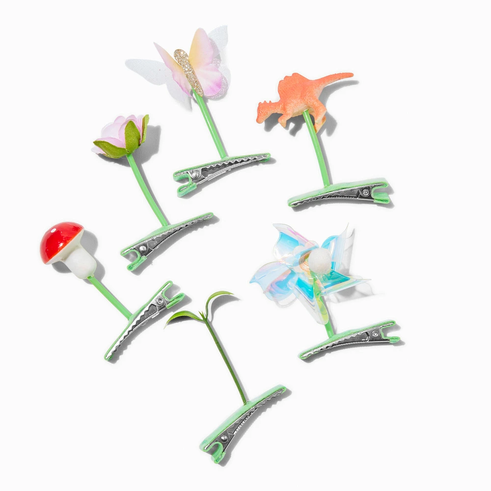 Fairy Garden Sprout Hair Clips - 6 Pack