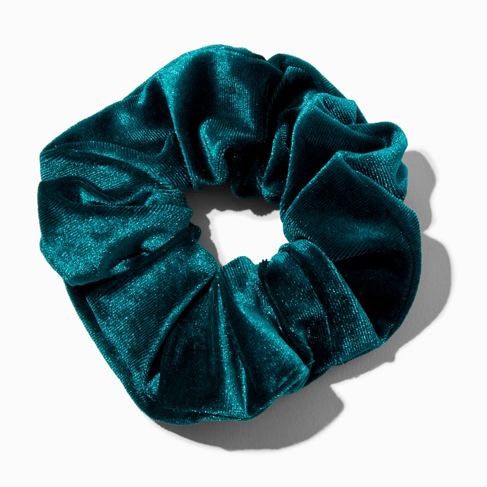 Teal Green Velvet Hair Scrunchie