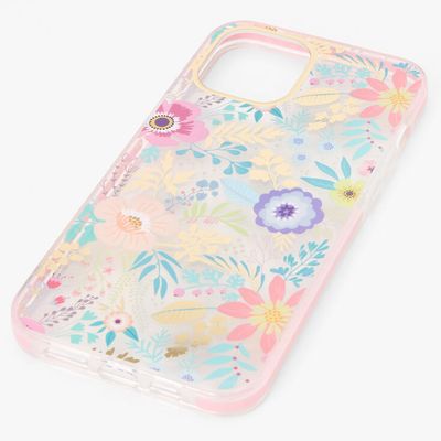 Pink Floral Clear Protective Phone Case