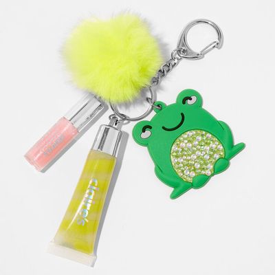 Green Frog Bling Lip Gloss Keychain