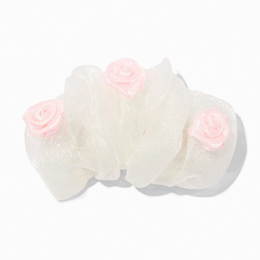 Claire's Club Rose Tulle Hair Clip