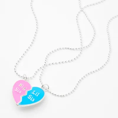 Claire's Embellished Initial Glitter Heart Locket Necklace (A) | Pink