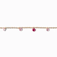 Pink Charm Chain Bracelet