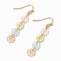 Gold 1.5" Daisy Drop Earrings