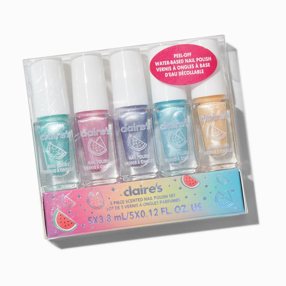 Watermelon Scented Peel-Off Nail Polish Set - 5 Pack
