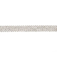 Silver Rhinestone Glam Choker Necklace