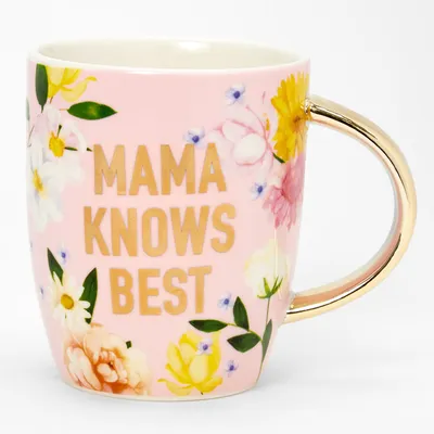 Mama Knows Best Floral Ceramic Mug