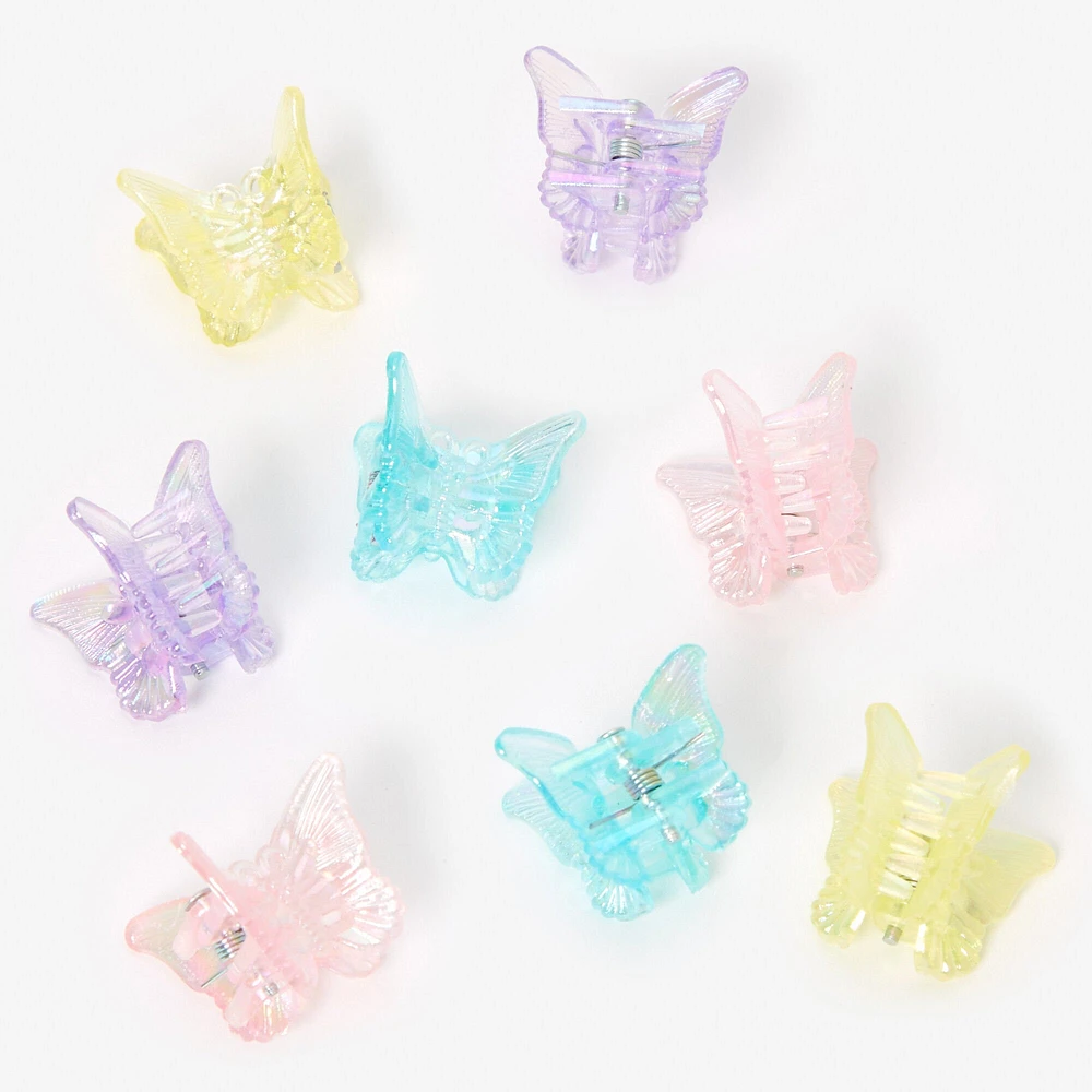 Claire's Club Pastel Butterfly Mini Hair Claws - 8 Pack