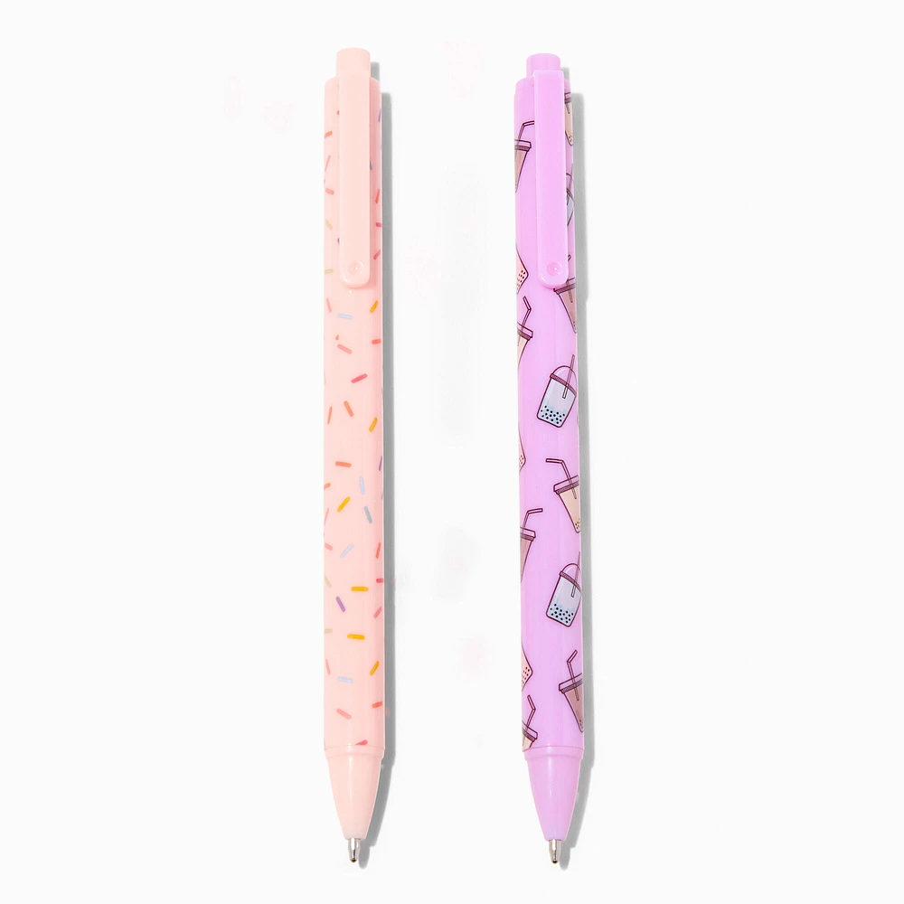 Bubble Tea & Frozen Coffee Ballpoint Pen Set - 2 Pack