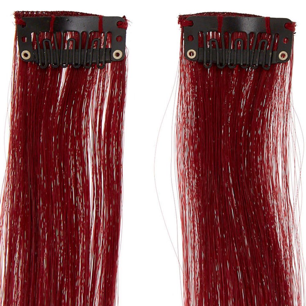 Claire's Ombre Faux Hair Extensions - Magenta, 2 Pack | Dulles Town Center