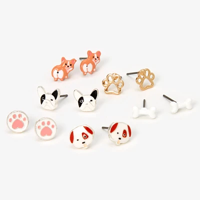 Dog Stud Earrings - 6 Pack