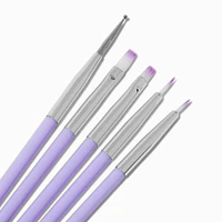 Purple Nail Art Brush Set - 5 Pack