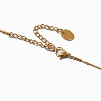 Gold-tone Stainless Steel Satellite Chain Necklace
