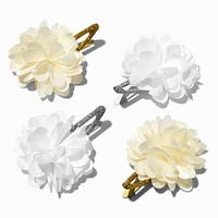Claire's Club Special Occasion Chiffon Flower Snap Hair Clips - 4 Pack