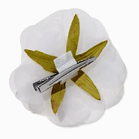 White Rose Hair Clip